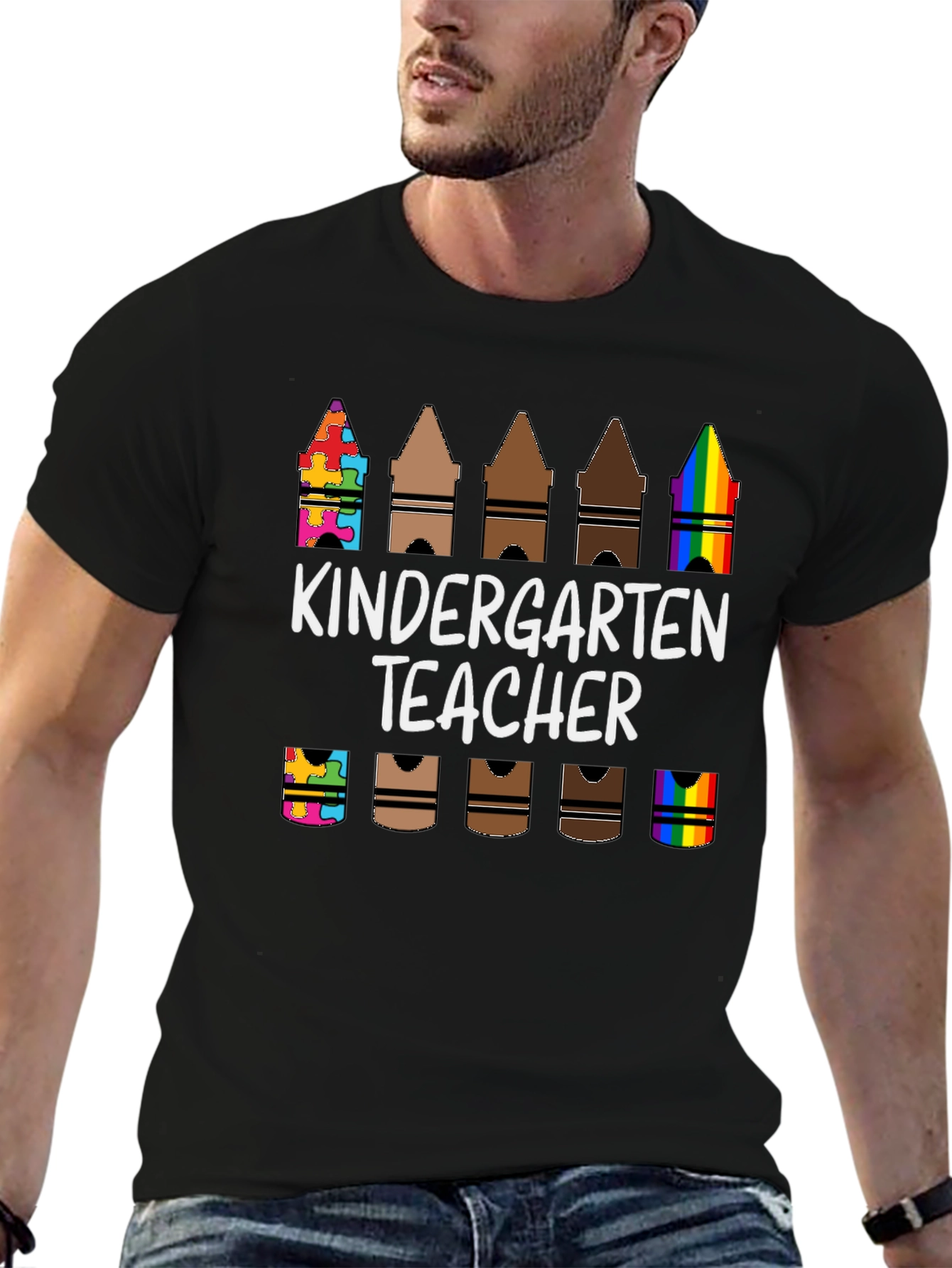Kindergarten Teacher Crayon T-Shirt