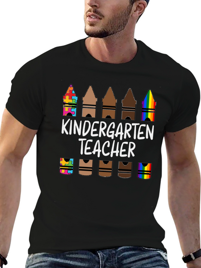 Kindergarten Teacher Crayon T-Shirt
