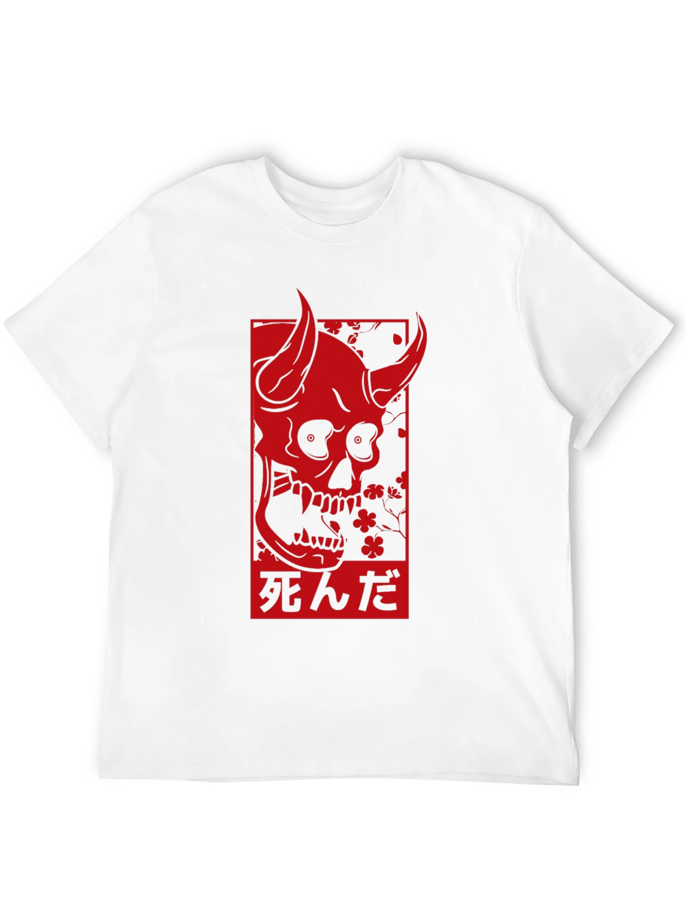 Devil Skull Graphic Print Black T-Shirt