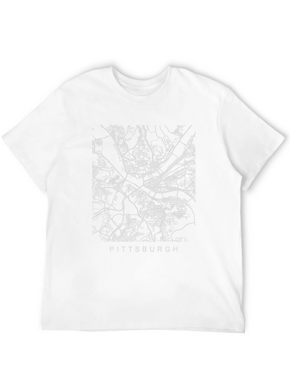 Pittsburgh Map Tee - City Streets Design