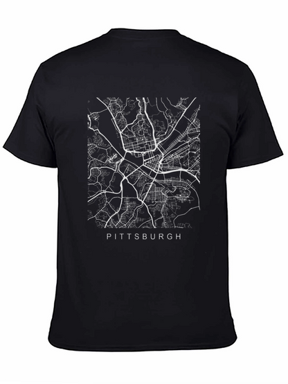 Pittsburgh Map Tee - City Streets Design