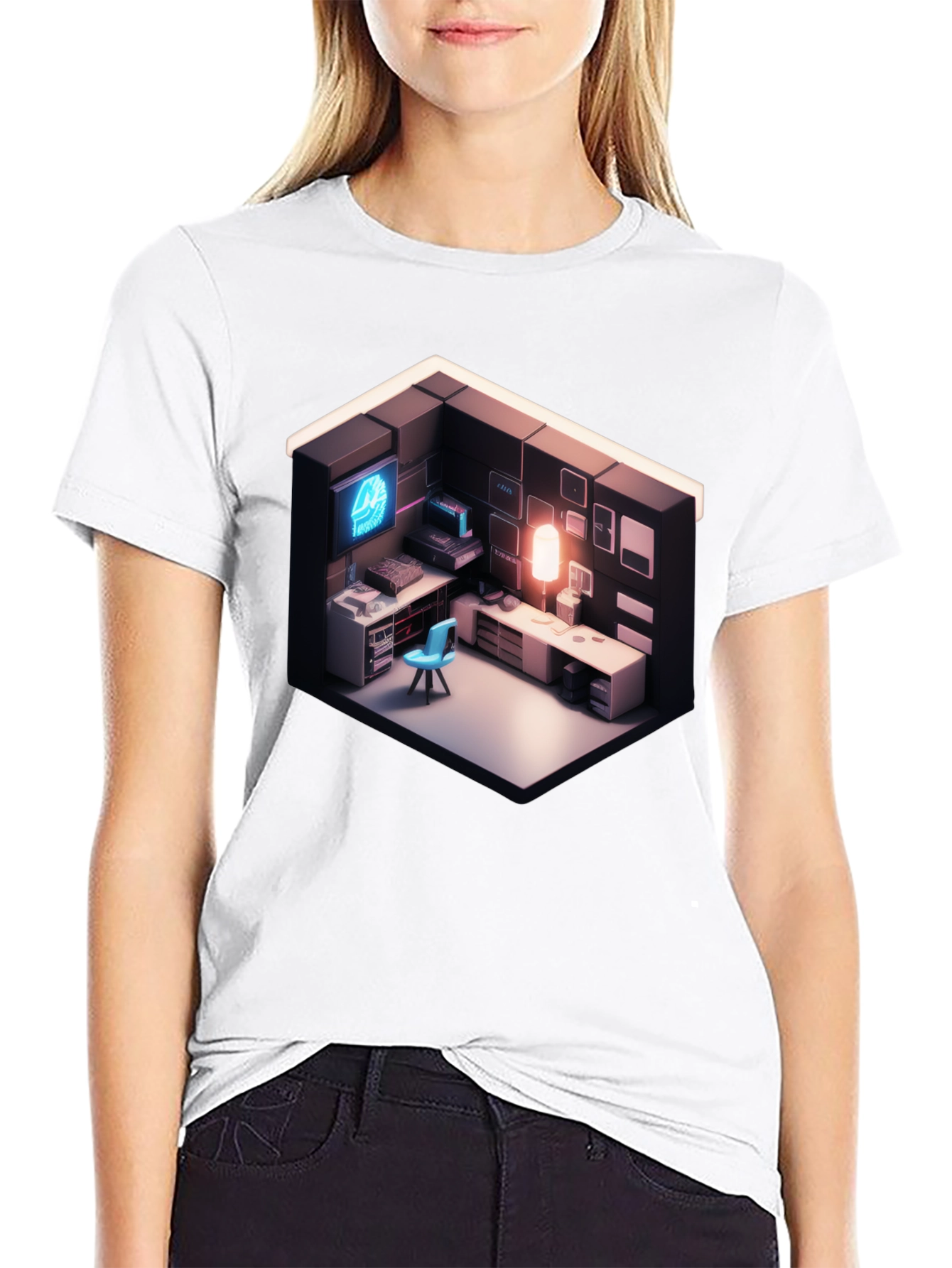 Isometric Gaming Room Tee - Gamers Delight