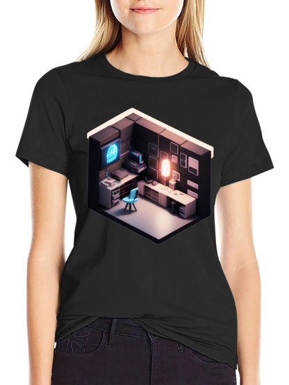 Isometric Gaming Room Tee - Gamers Delight