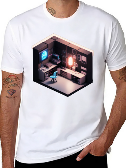 Isometric Gaming Room Tee - Gamers Delight