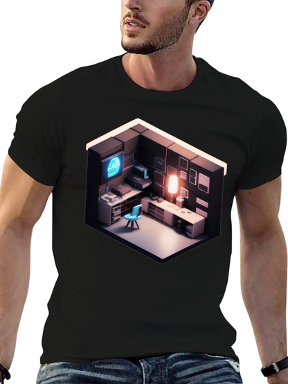 Isometric Gaming Room Tee - Gamers Delight
