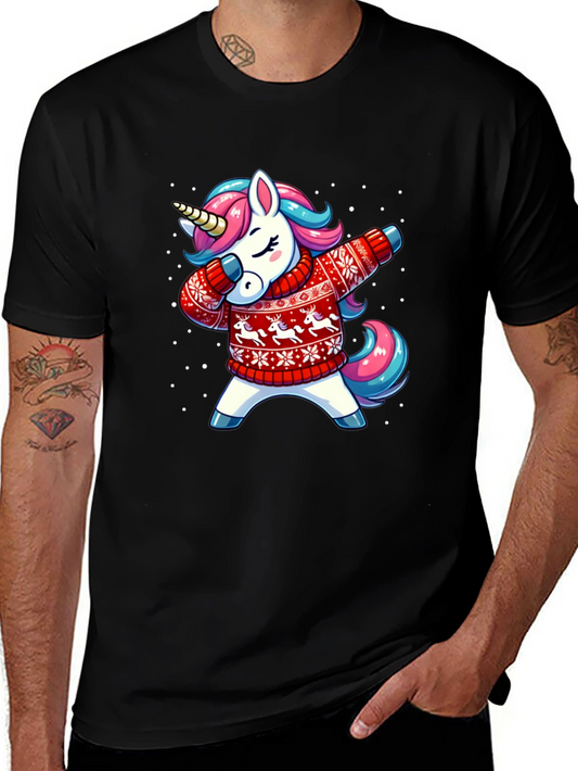 Dabbing Unicorn Christmas T-Shirt
