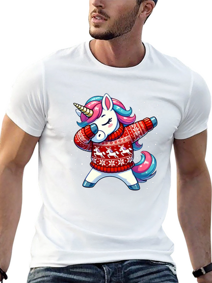 Dabbing Unicorn Christmas T-Shirt