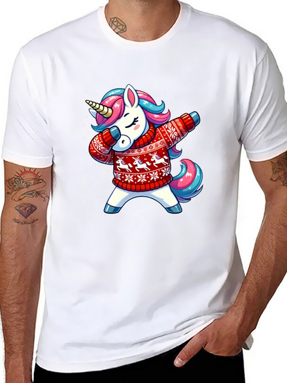 Dabbing Unicorn Christmas T-Shirt