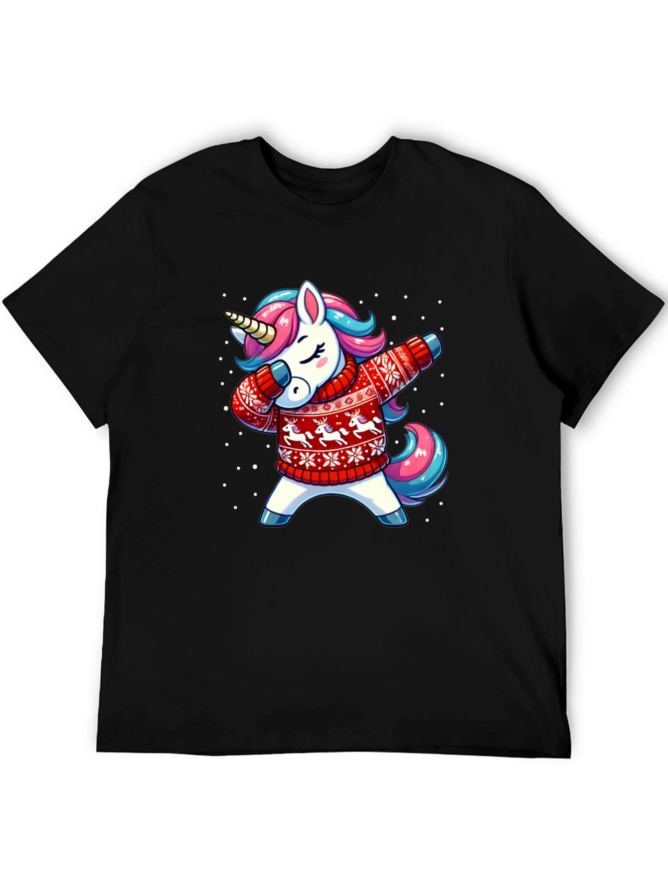 Dabbing Unicorn Christmas T-Shirt