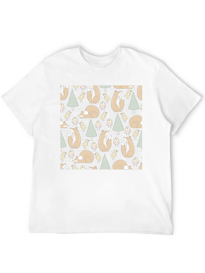 Fox and Bird Pattern Tee