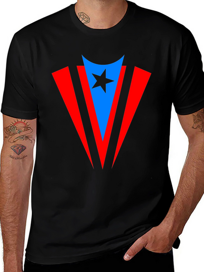 Puerto Rico Flag Inspired Star T-Shirt