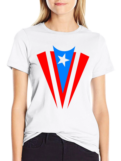 Puerto Rico Flag Inspired Star T-Shirt