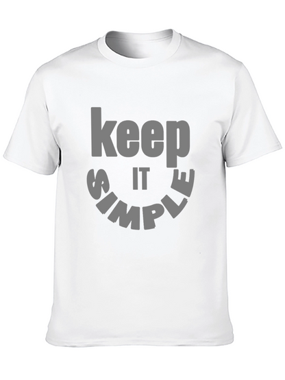 Keep it Simple Graphic Tee - Black Cotton