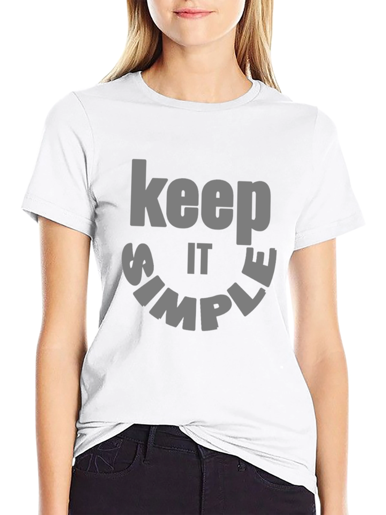 Keep it Simple Graphic Tee - Black Cotton