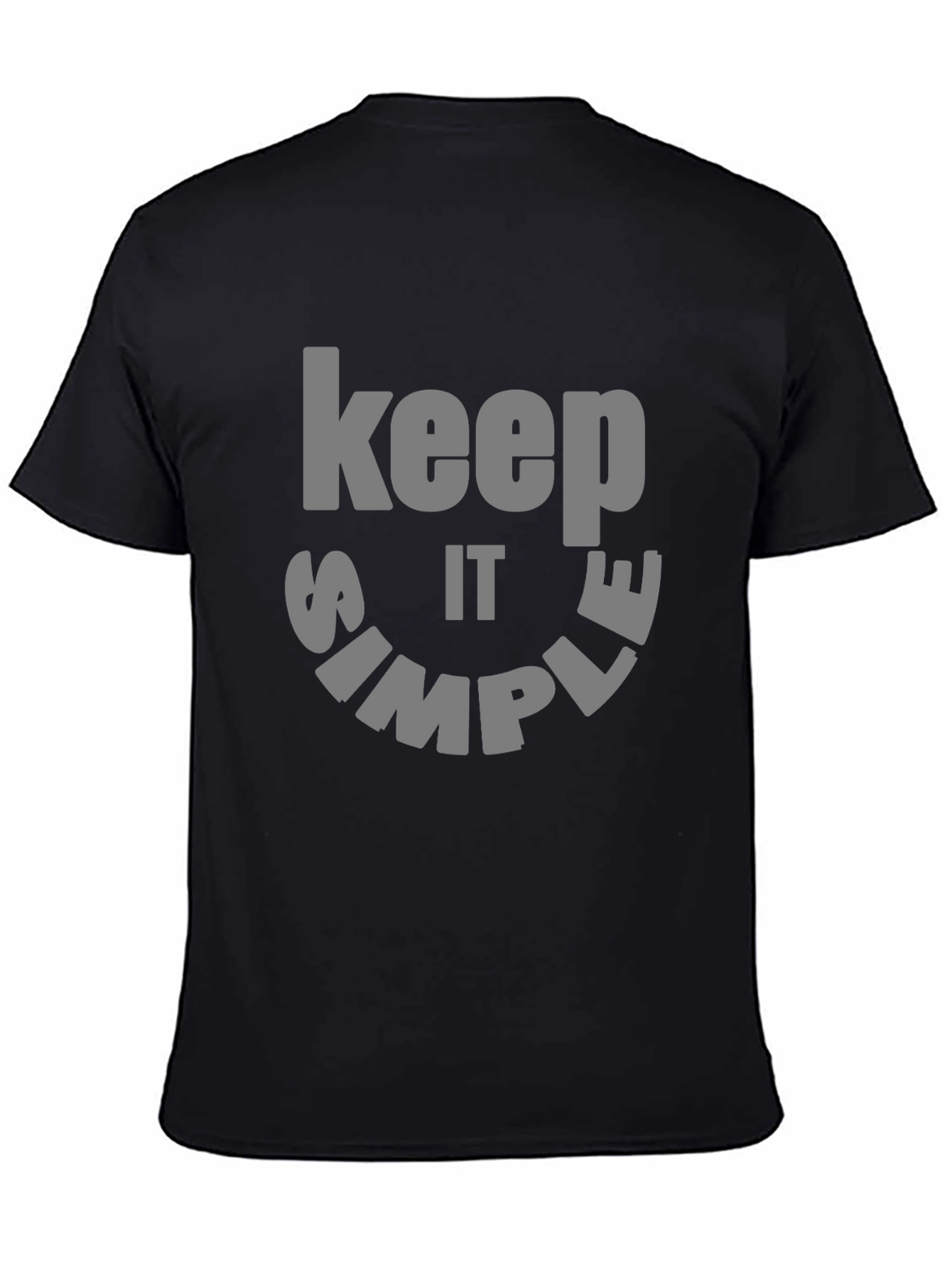 Keep it Simple Graphic Tee - Black Cotton
