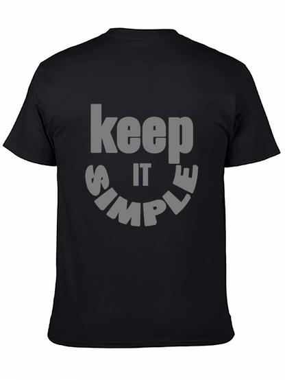 Keep it Simple Graphic Tee - Black Cotton