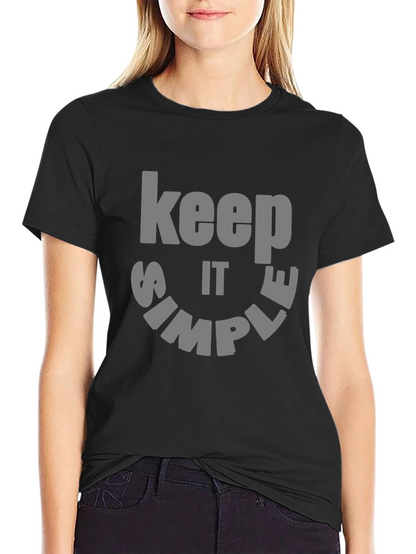 Keep it Simple Graphic Tee - Black Cotton