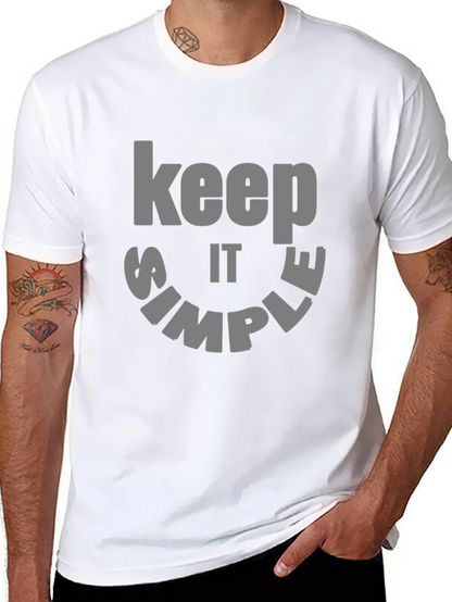 Keep it Simple Graphic Tee - Black Cotton