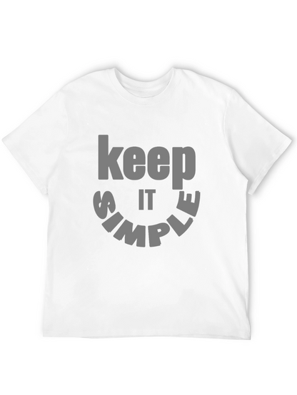 Keep it Simple Graphic Tee - Black Cotton
