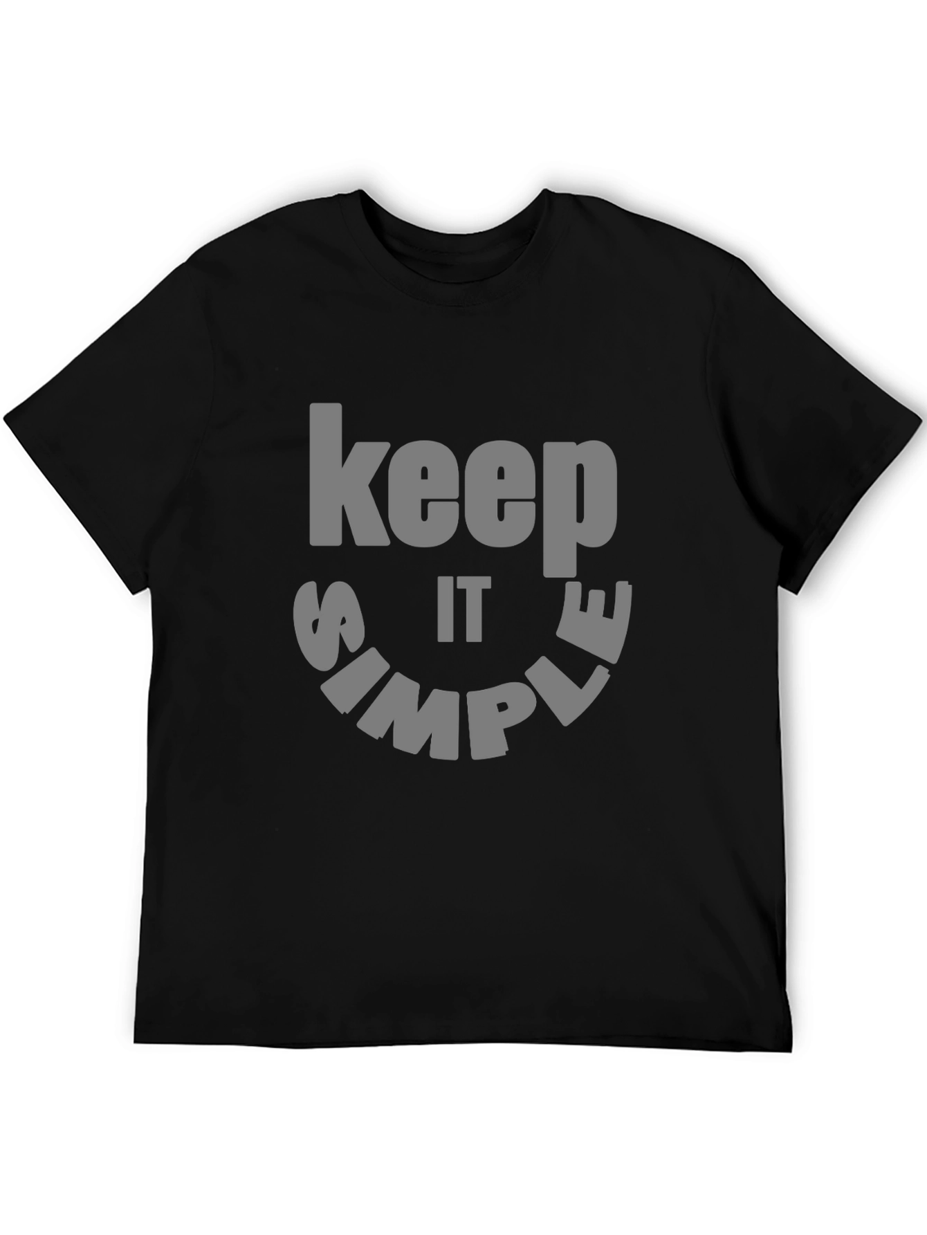 Keep it Simple Graphic Tee - Black Cotton