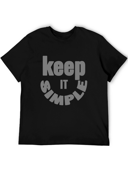 Keep it Simple Graphic Tee - Black Cotton