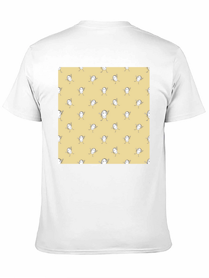 Funny Smiley Face Pattern Black T-Shirt