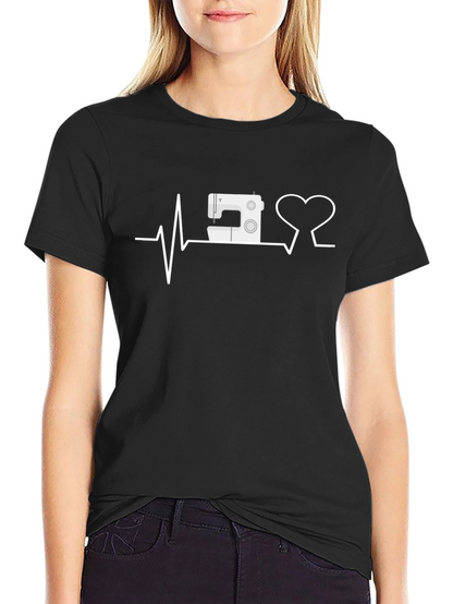 Sewing Heartbeat T-Shirt -  Sewing Machine Love
