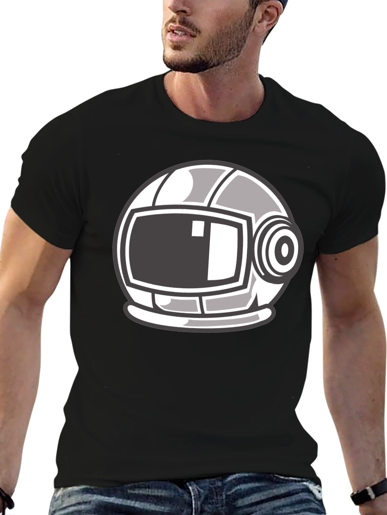 Astronaut Helmet Graphic T-Shirt