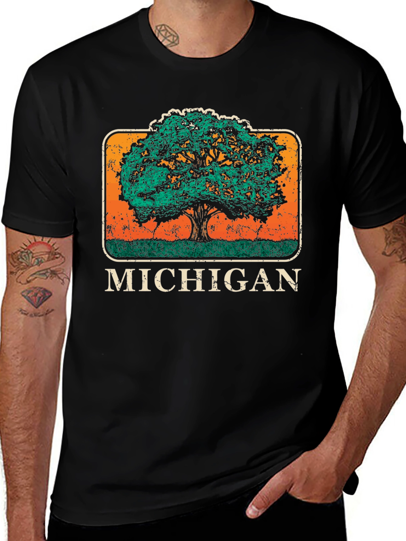 Michigan State Tree Graphic T-Shirt