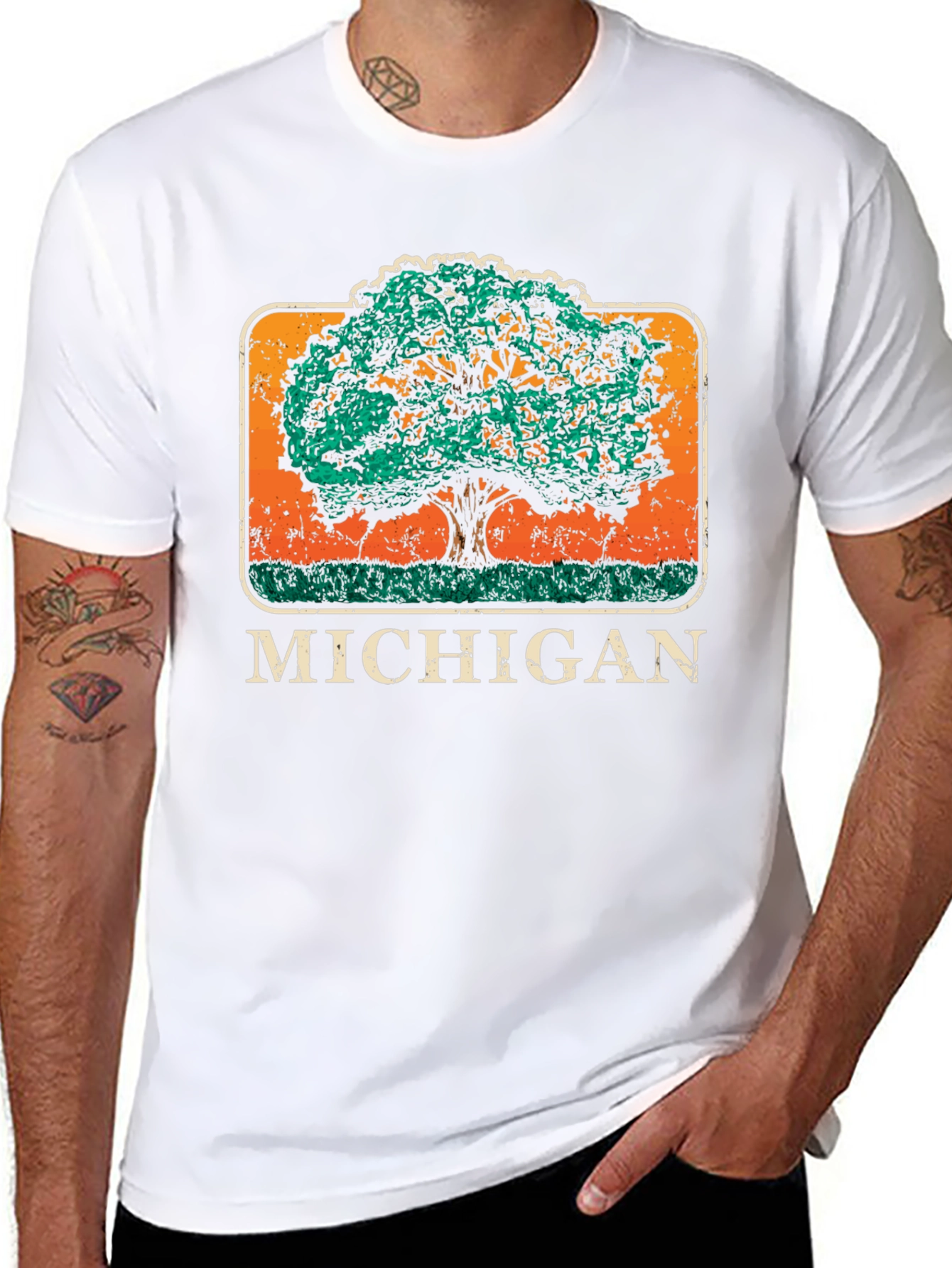 Michigan State Tree Graphic T-Shirt