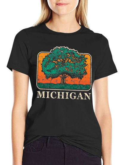 Michigan State Tree Graphic T-Shirt