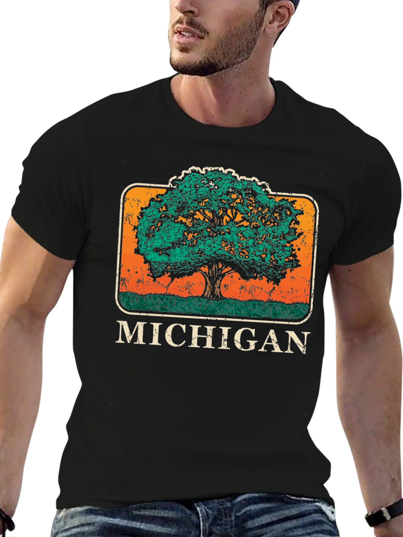 Michigan State Tree Graphic T-Shirt