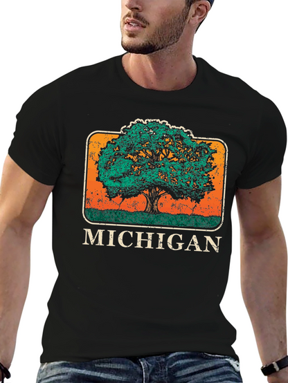 Michigan State Tree Graphic T-Shirt