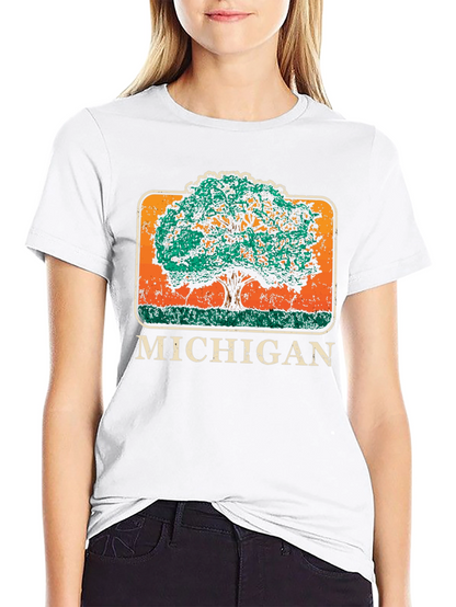 Michigan State Tree Graphic T-Shirt
