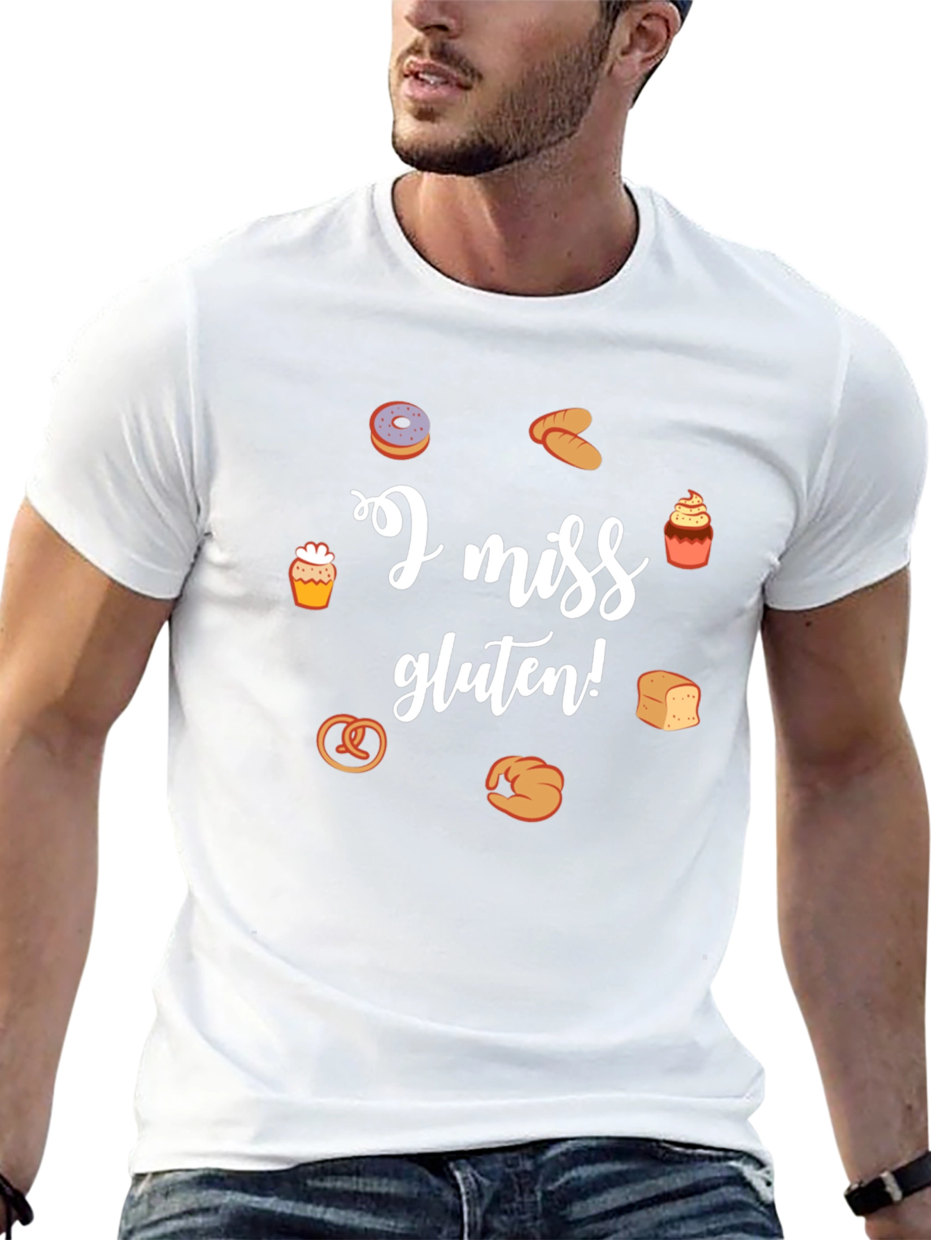I Miss Gluten T-Shirt - Funny Foodie Tee