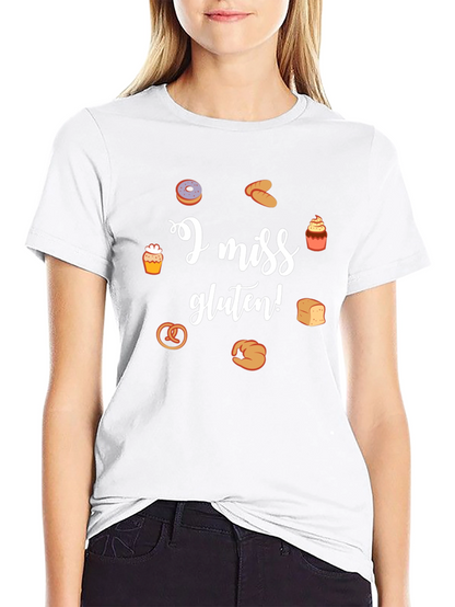 I Miss Gluten T-Shirt - Funny Foodie Tee