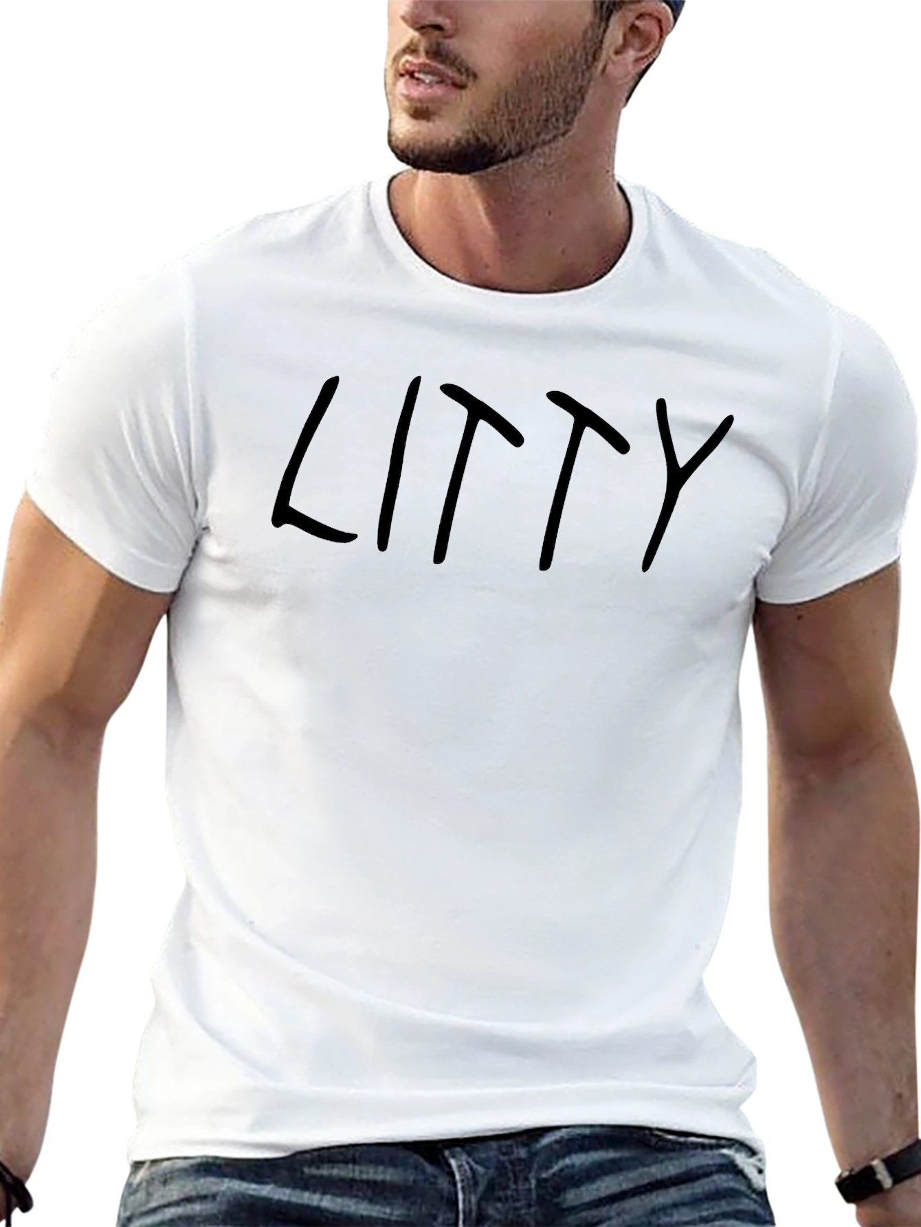 Litty Black T-Shirt - Casual Graphic Tee