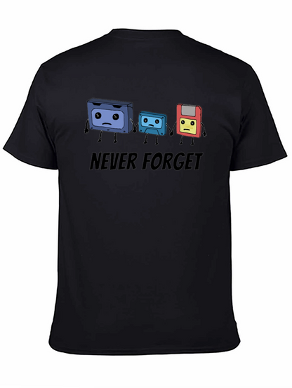 Never Forget Cassette Tape & Floppy Disk T-Shirt