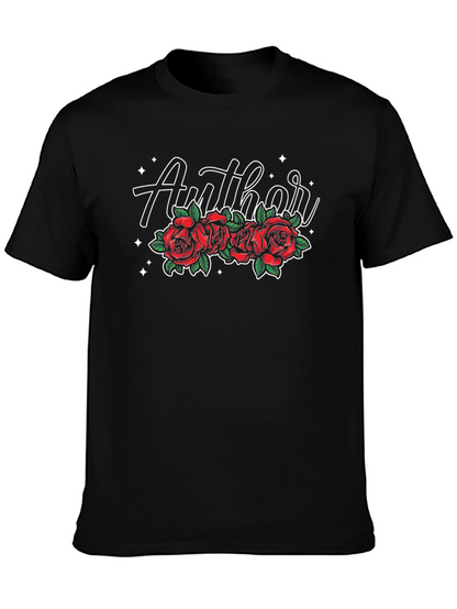 Author Rose Graphic Tee - Black