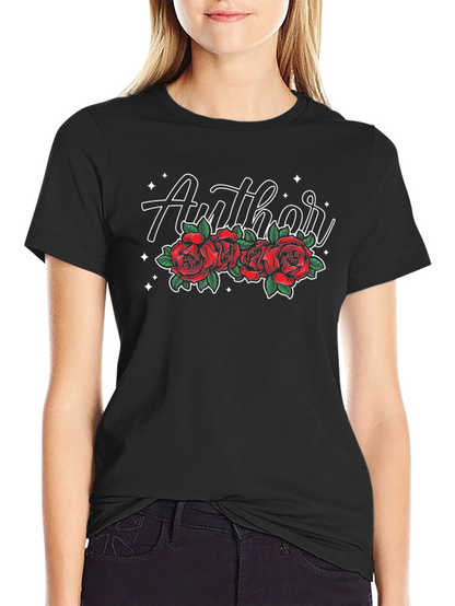 Author Rose Graphic Tee - Black