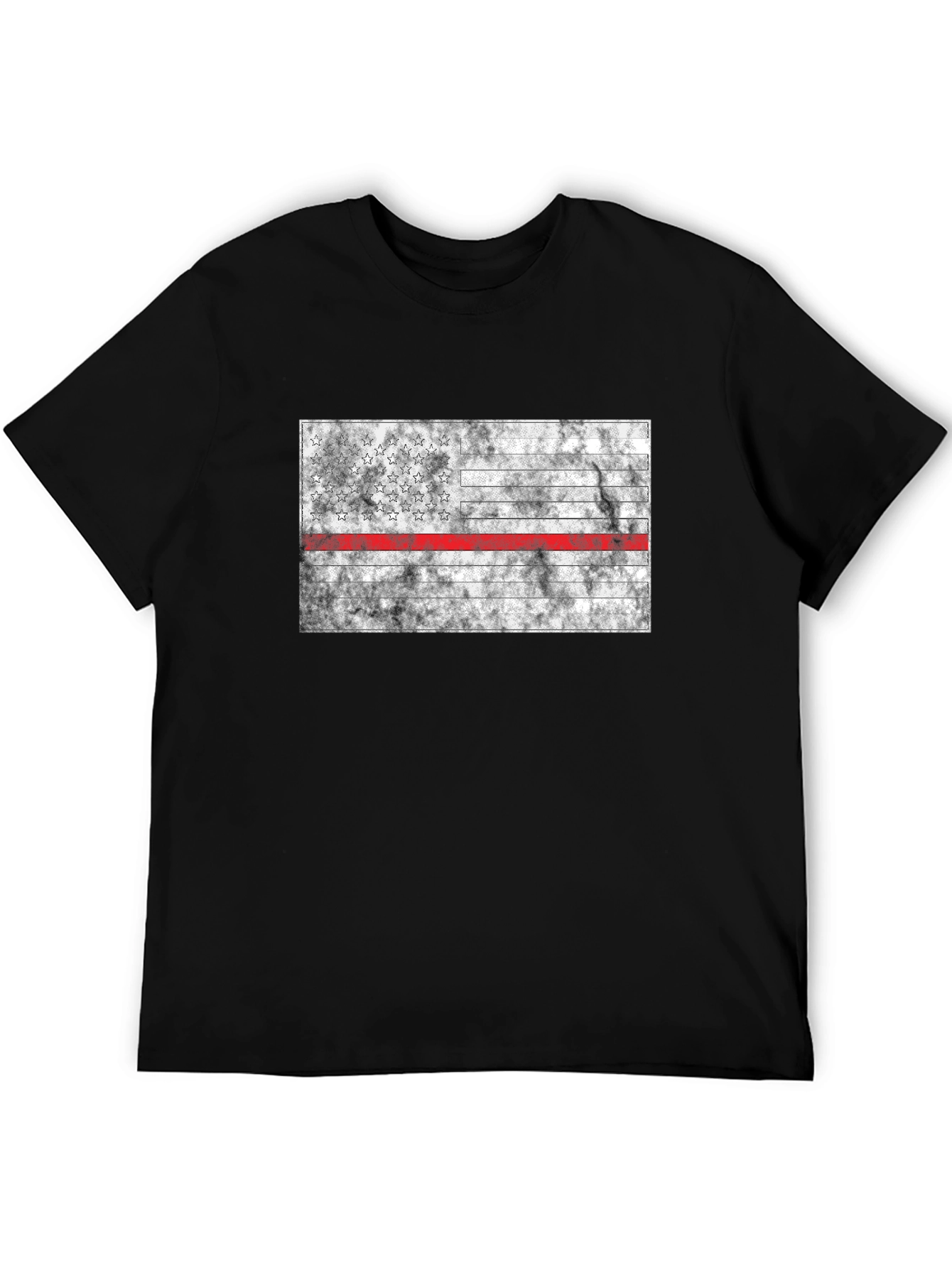 Thin Red Line Flag T-Shirt - Firefighter Support