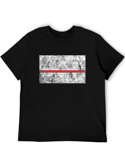 Thin Red Line Flag T-Shirt - Firefighter Support