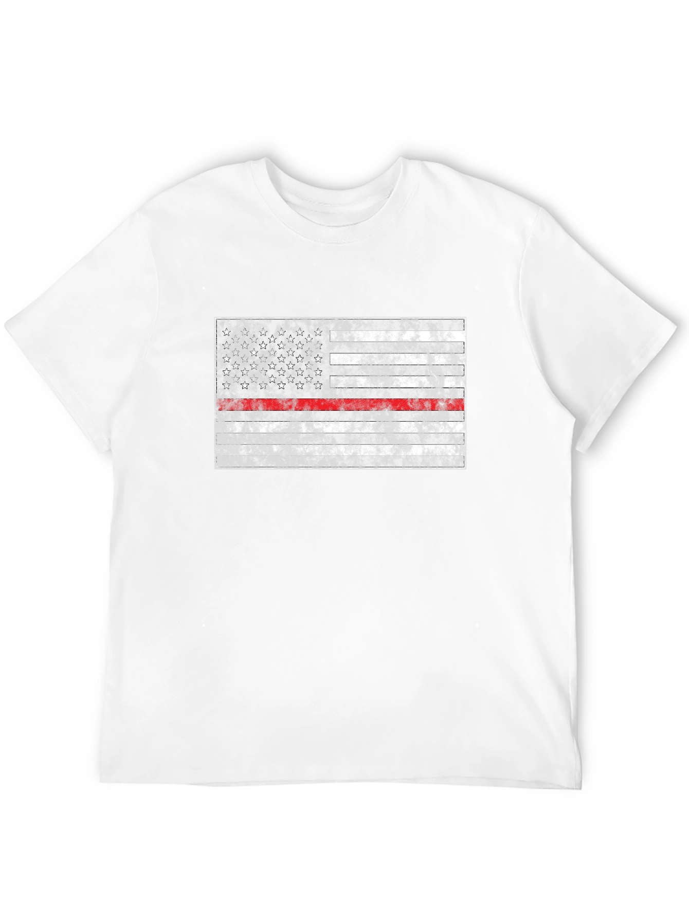 Thin Red Line Flag T-Shirt - Firefighter Support