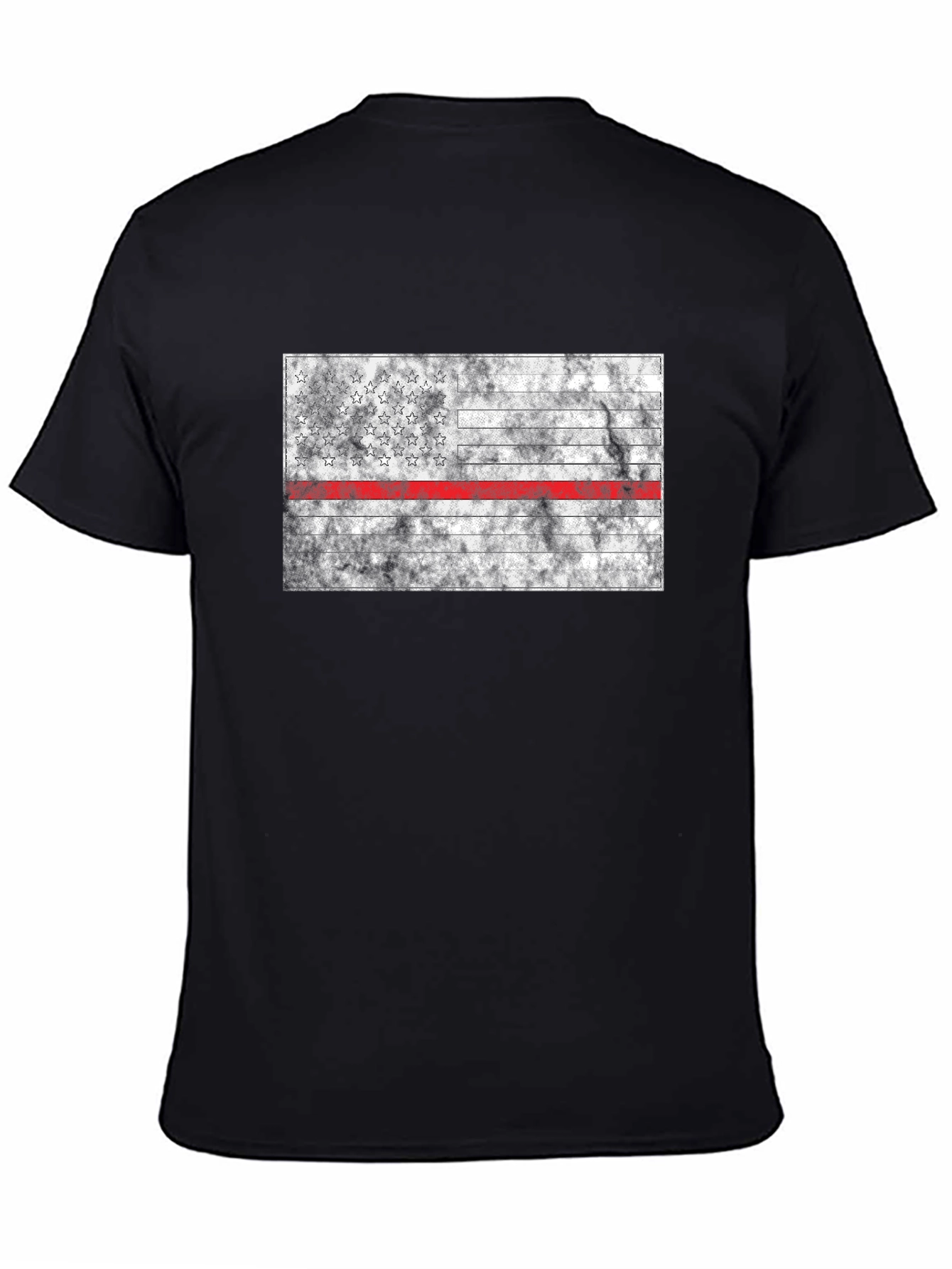 Thin Red Line Flag T-Shirt - Firefighter Support