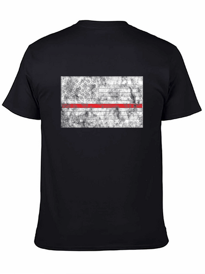 Thin Red Line Flag T-Shirt - Firefighter Support