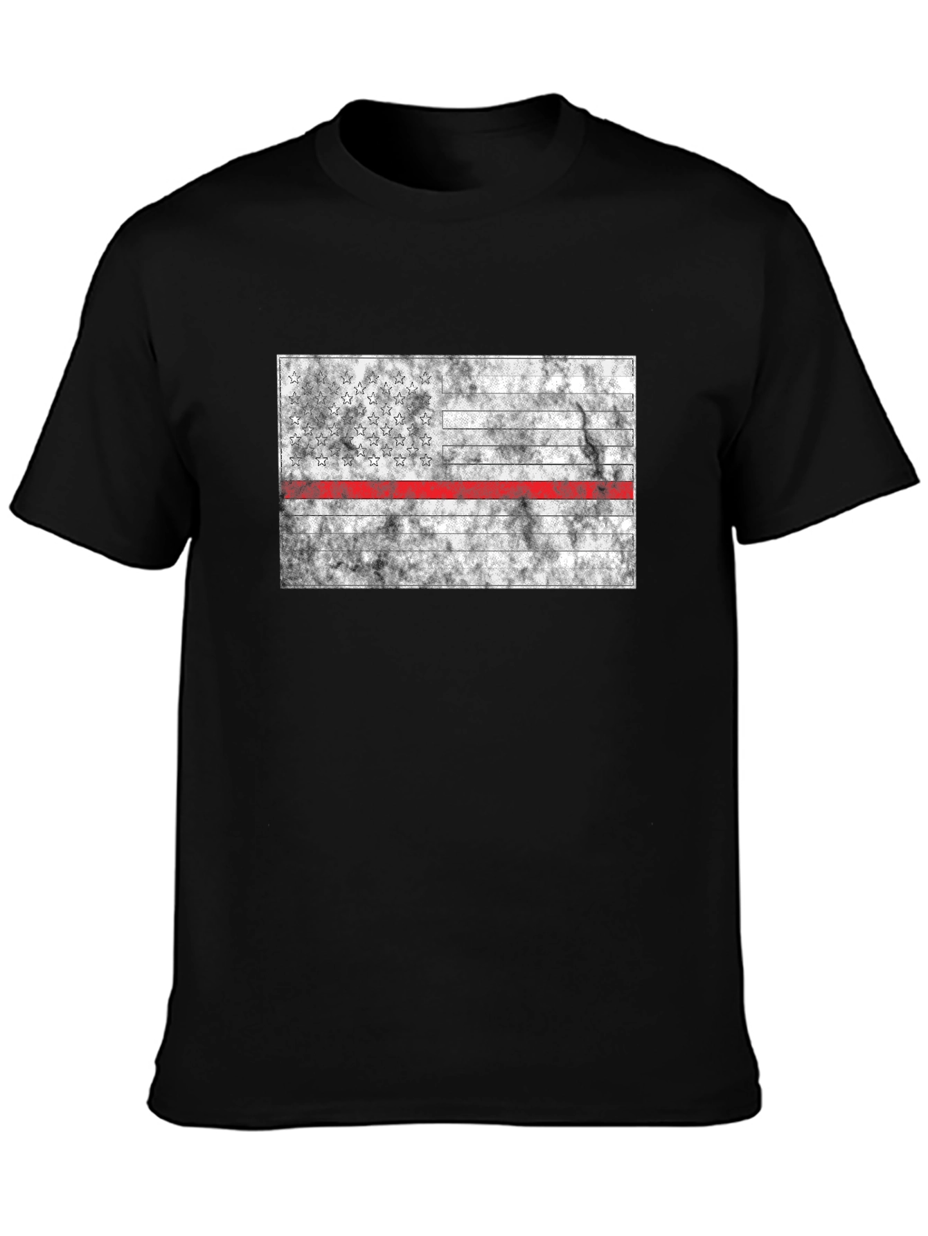 Thin Red Line Flag T-Shirt - Firefighter Support