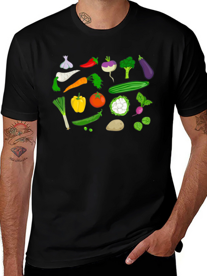 Vegetable Print Tee - Farm Fresh Fun