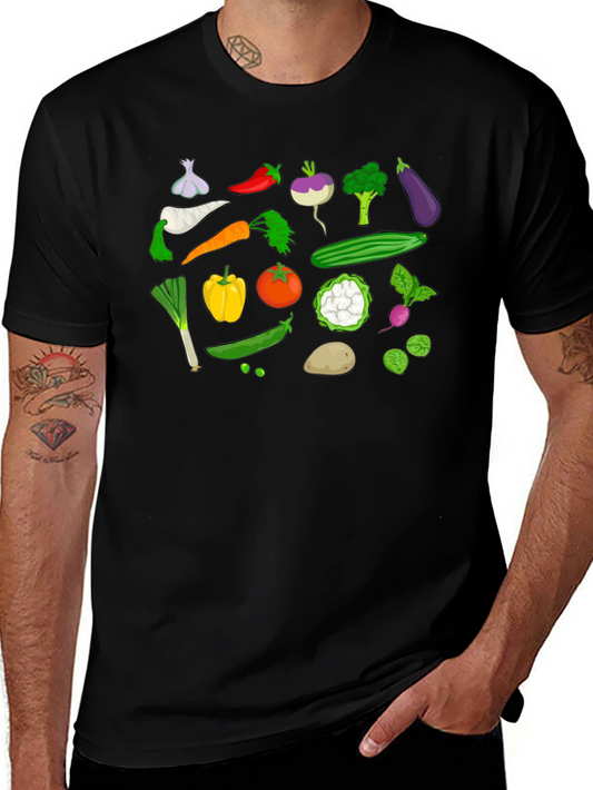 Vegetable Print Tee - Farm Fresh Fun
