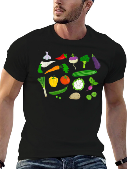 Vegetable Print Tee - Farm Fresh Fun