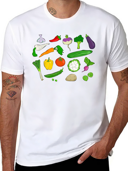 Vegetable Print Tee - Farm Fresh Fun